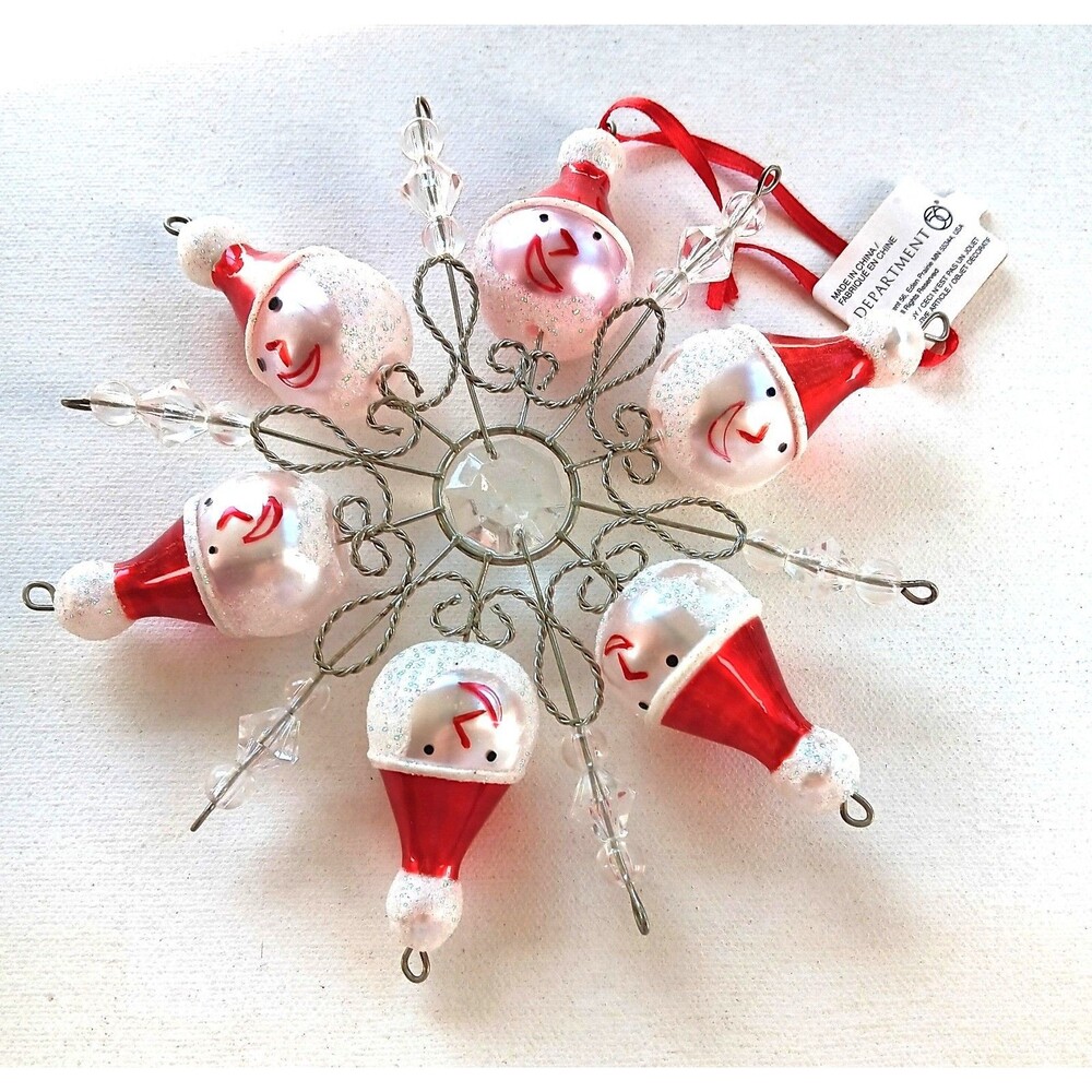 Department 56 Glittery Santa Claus Star Ornament 2006